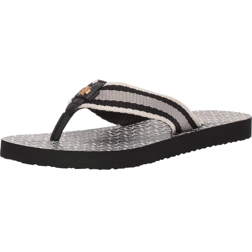 Tory Burch Gemini Link Flip Flop Black Size 7